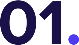 A pixel art graphic of the number 01 with a small blue circle, suitable for a countdown, portfolio numbering, or retro-themed design.